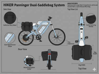 Hikeep eBike Cover And Rear Pannier Bag